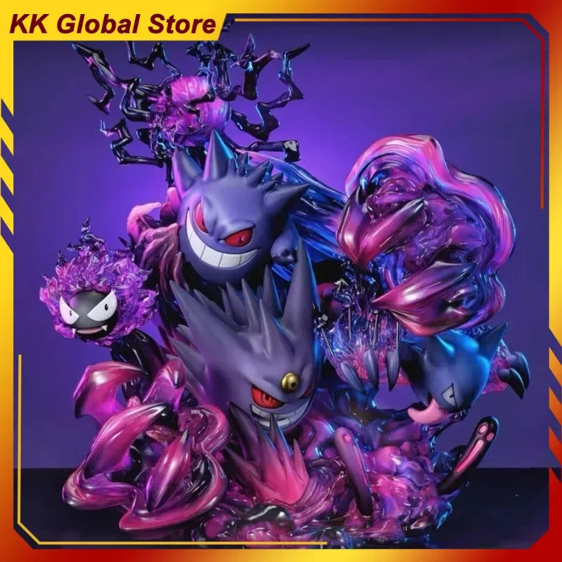 New 29cm Pokémon Gengar Anime Figure Model Fantasy House Evolutionary Group Version Desktop Decoration Collection Gift Toys Kids