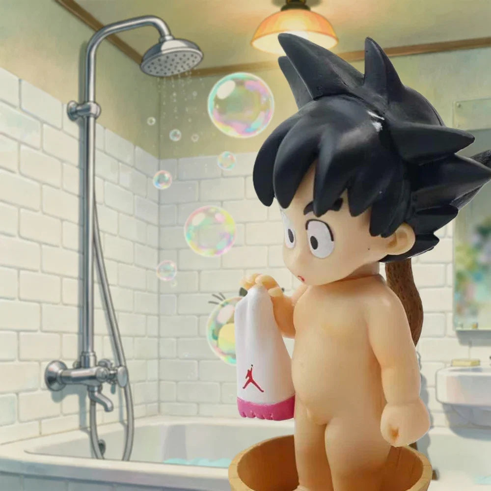 Dragon Ball anime character Wukong Kawaii action character Q version bath sleep model doll PVC series toys