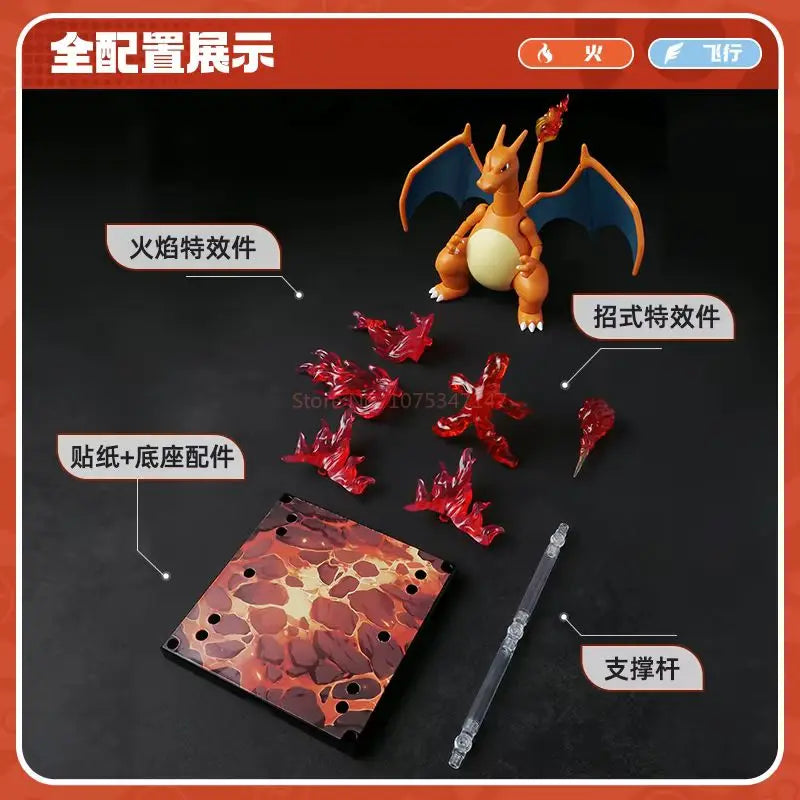 New Blokees Blockman Pokemon Genuine Toys Charizard Ceruledge Assemble Figure Model Decor Anime Figurine Collect Toys Gifts