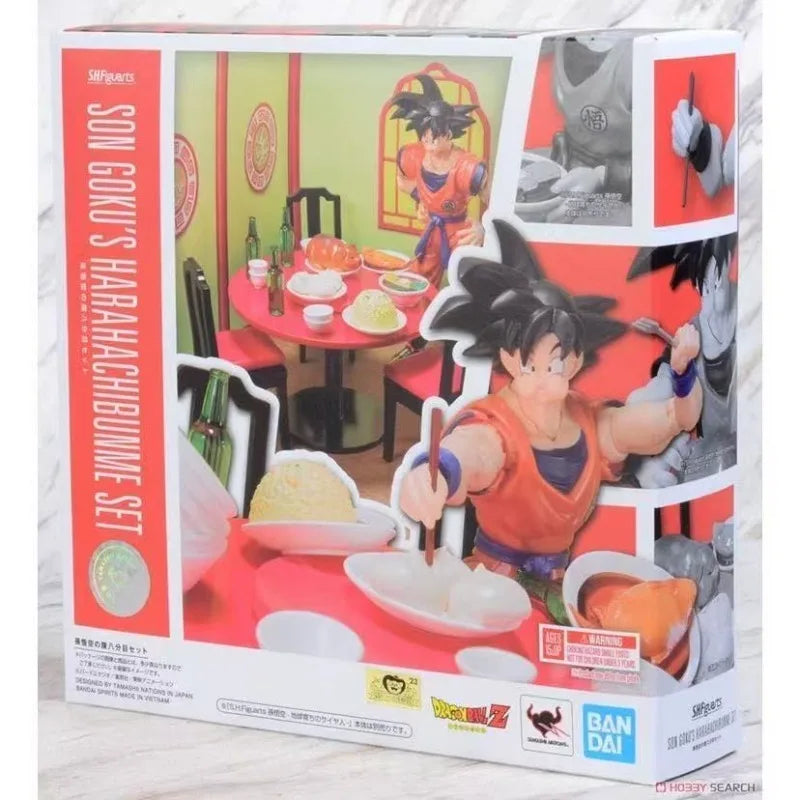 Bandai Dragon Ball Sun Wukong SHF Dinner Table Eight Fill Set Mobile Figures Mock Play Peripherals Toys Collection Gifts