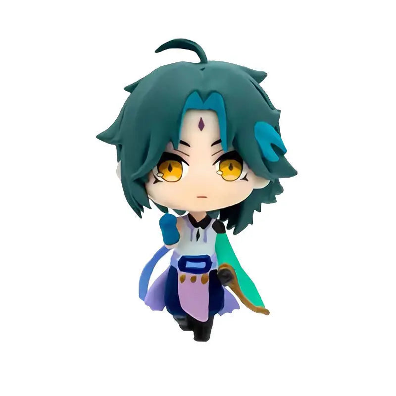 Anime Genshin Impact Kawaii Figure Paimon Amber Klee Kelly Action Figure Cute Game Figurine Model Kid Toys Children's Day Gifts