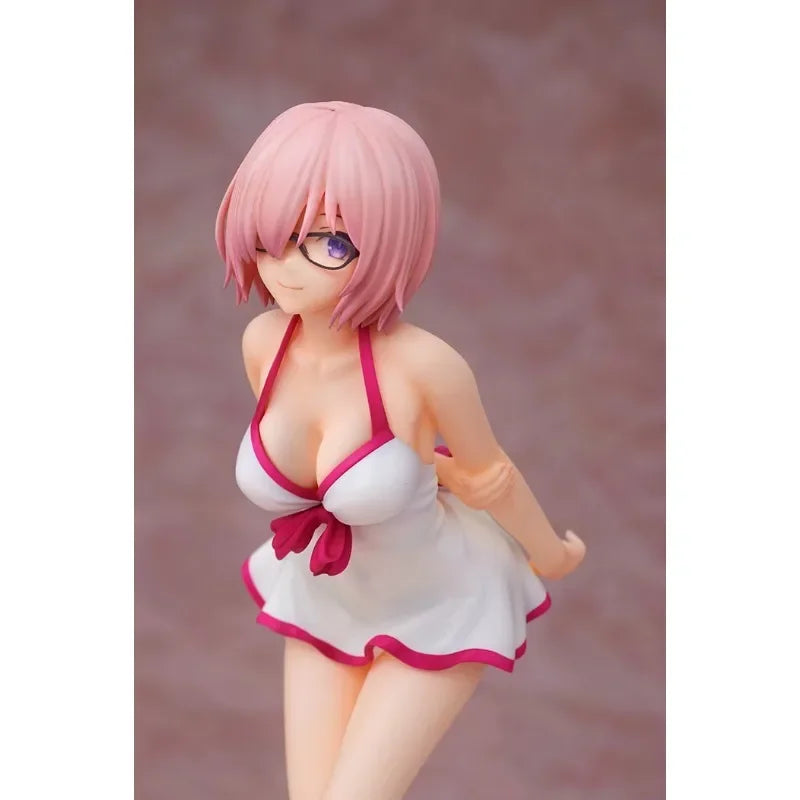 100% Original:Fate FGO Mash Kyrielight Summer Queens 18cm PVC Action Figure Anime Figure Model Toys Figure Collection Doll Gift