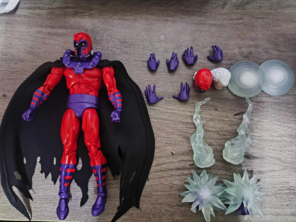In Stock Mafex Anime Figures X-Men Magneto Figure Toy 3 Heads Action Figure Boys Collection Model Desk Decorat Ornament Gift Toy