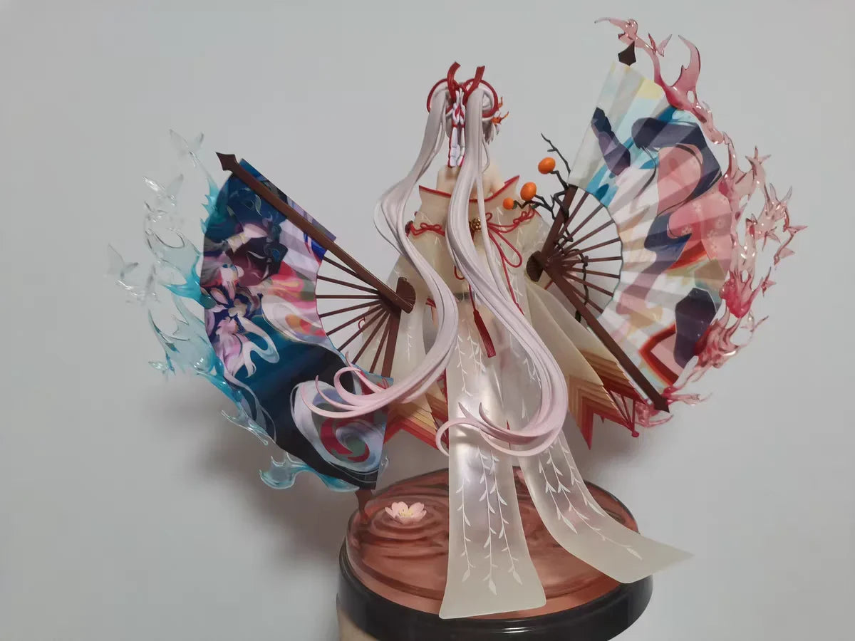 30cm Genuine Original Wings Inc Onmyoji Shiranui Night Fire Leaving Song Anime Figure 1/7 Collect Model Desktop Decoration Gift