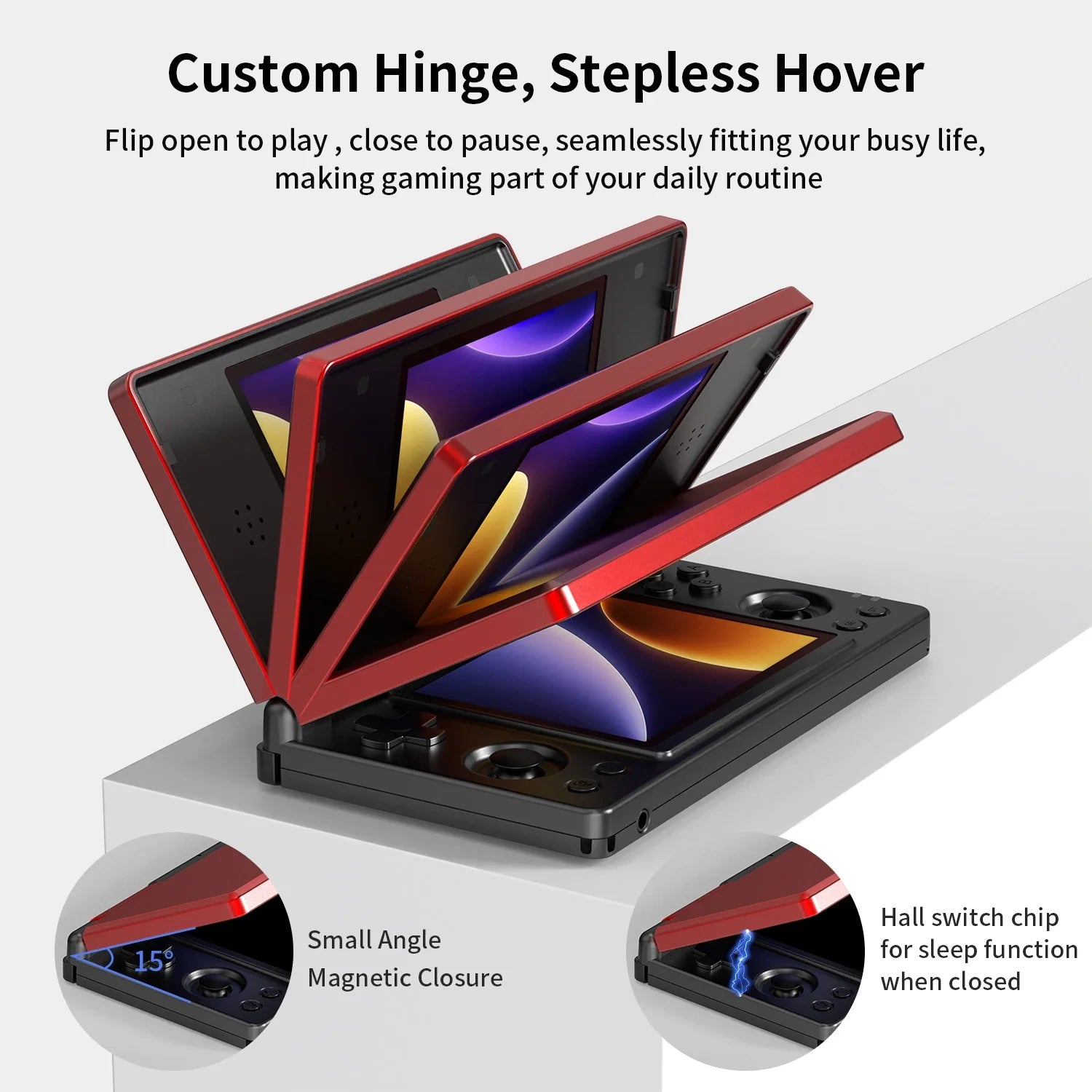 Anbernic RG DS Handheld Game Console 4" IPS Dual Screen Android 4000mAh Flip Video Games Player Supports RixelHK Wifi Streaming
