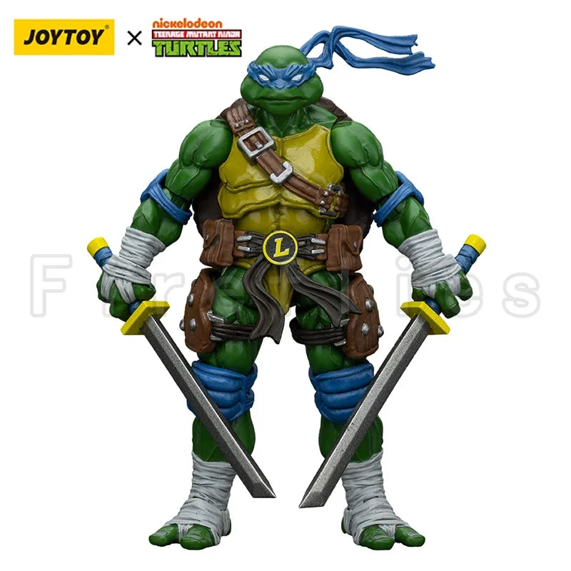 1/18 JOYTOY Action Figure Turtles-Michelangelo Donatello Leonardo Raphael Re-issue Version Anime