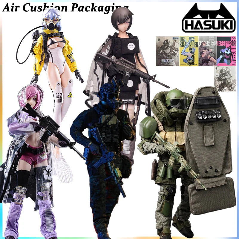 HASUKI Genuine SALVO Special Forces Black Ops Age of Divine Descent Kraken Cerberus 1/12 Maßstab Actionfiguren Modell Spielzeug Geschenke