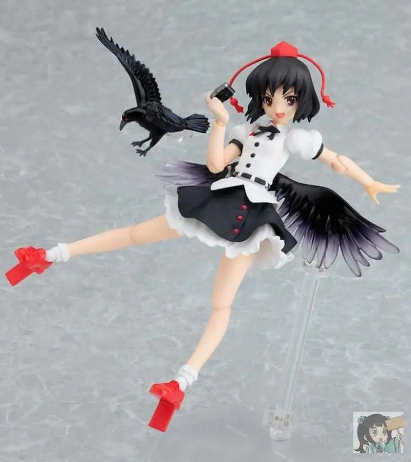 In Stock Original Max Factory Figma 090 Shameimaru Aya Touhou Project 14cm Anime Portrait Model Toy Collection Doll Gift