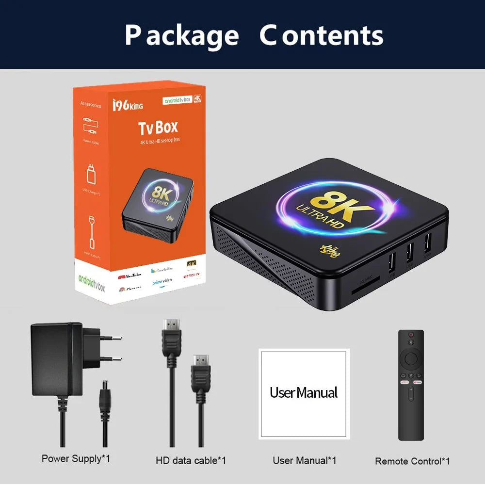 Velec Android 14 TV Box 8K Video Decoding 8K Streaming Media Player with Dual-Band WiFi Quad-Core Processor For Netflix YouTube