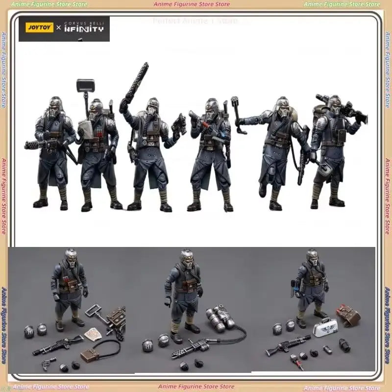 JOYTOY Dark Sources Warhammer 40K Krieger Death Korps Veteran Squad Astral Army 1/18 Movable Soldier Man
