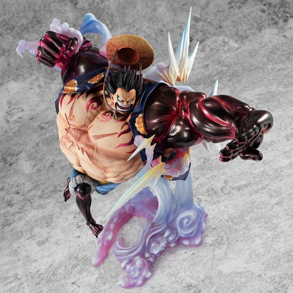In Stock One Piece Monkey D. Luffy Gear 4 Bouncy Man Megahouse POP SA-MAXIMUM Collectible Ornaments Boxed Brand Toy Gifts