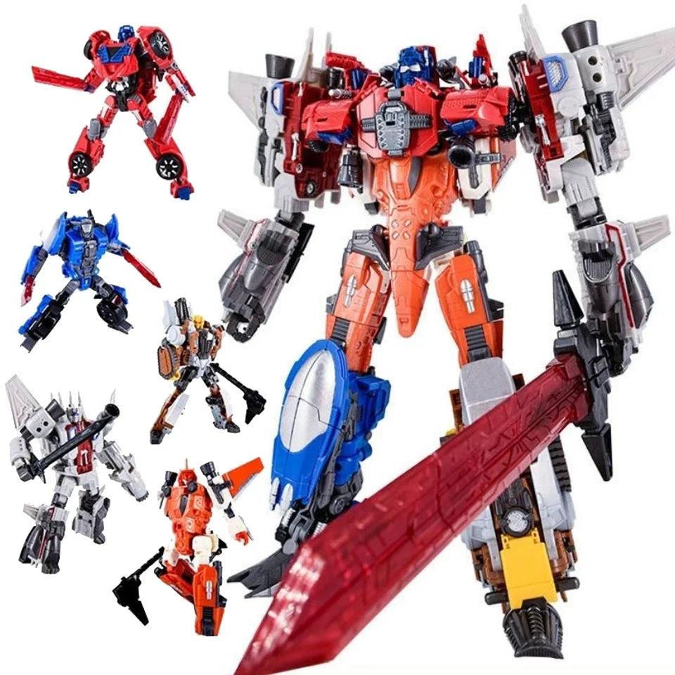 Computron Combiners Transformation Toys 5IN1 Scattershot Nosecone Strafe Afterburner Action Figure Deformed Robot Anime Model