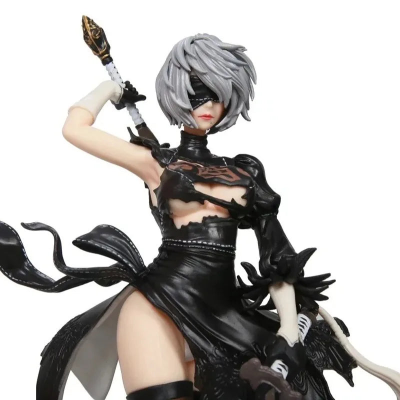 Bandai Neil Mechanical Era 2B Little Sister Double Headed Carving Can Replace Battle Damage Anime Animation Handmade Decorations