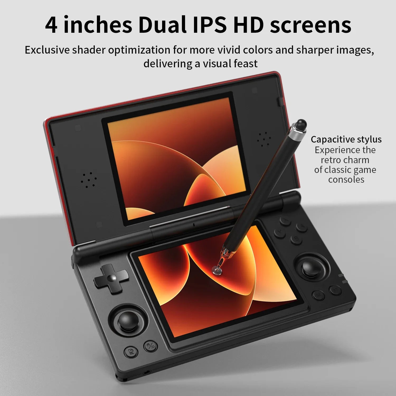 Anbernic RG DS Handheld Game Console 4" IPS Dual Screen Android 4000mAh Flip Video Games Player Supports RixelHK Wifi Streaming