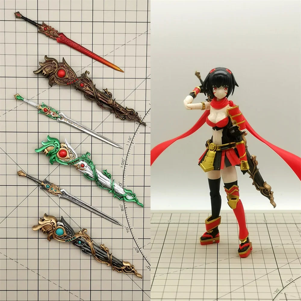 【No Figure】1/12 Scale Female Resin Unpainted Conversion Parts Ancient - Style Long Sword Fit Kotobukiya Model For Collection