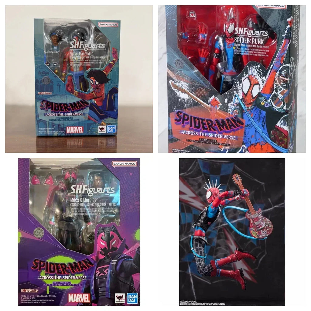 In Stock Original Bandai SHF American Series Spider Punk (Spider-Man: Across The Universe) Movable Doll Model Gift Collection