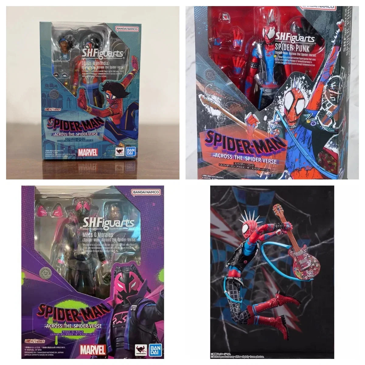 In Stock Original Bandai SHF American Series Spider Punk (Spider-Man: Across The Universe) Movable Doll Model Gift Collection