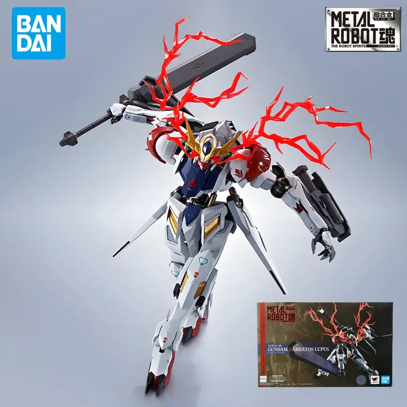 BANDAI Original MR Series ASW-G-08 Gundam Barbatos Lupus Anime Action Figure Assembly Desktop Ornament Toys Collectible Model