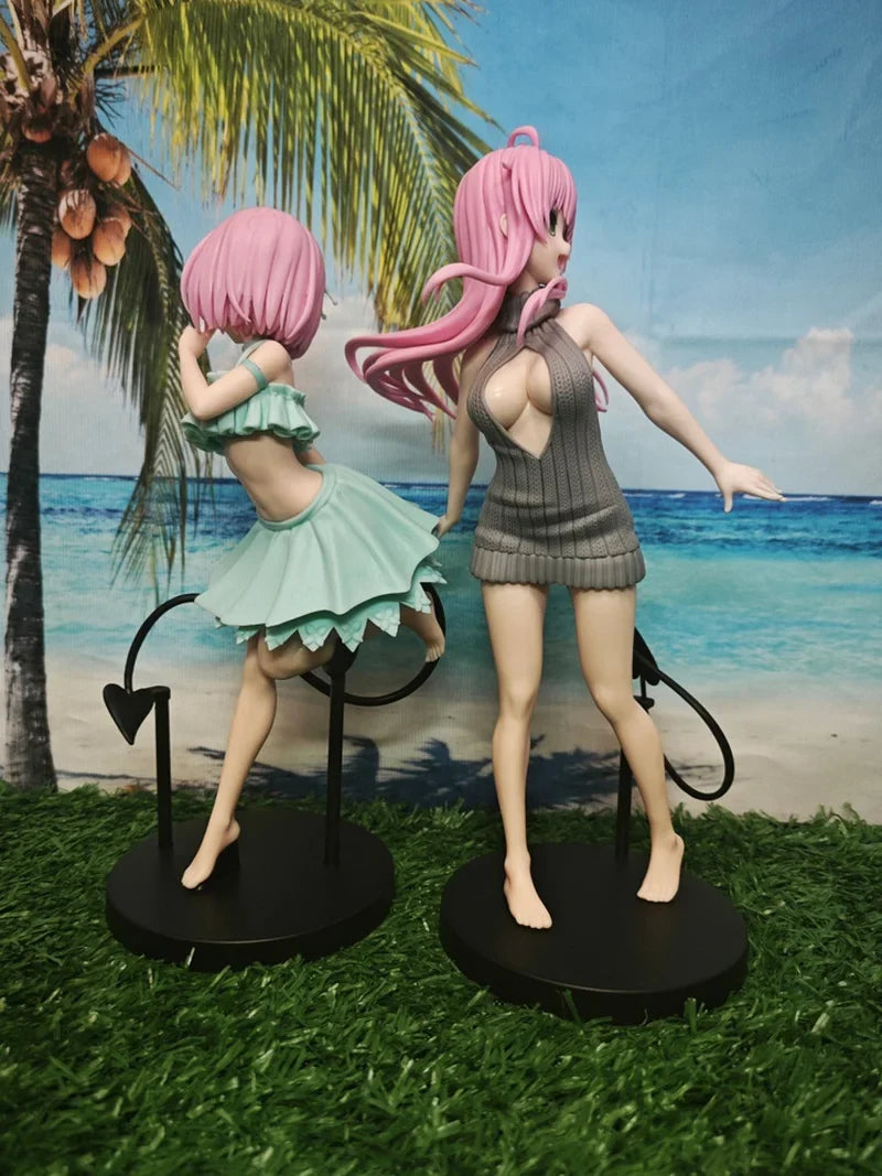 In Stock Genuine Bandai Glitter&Glamours Banpresto To Love Ru Darkness 22cm Momo Belia Deviluke Lala Satalin Deviluke Figure Toy