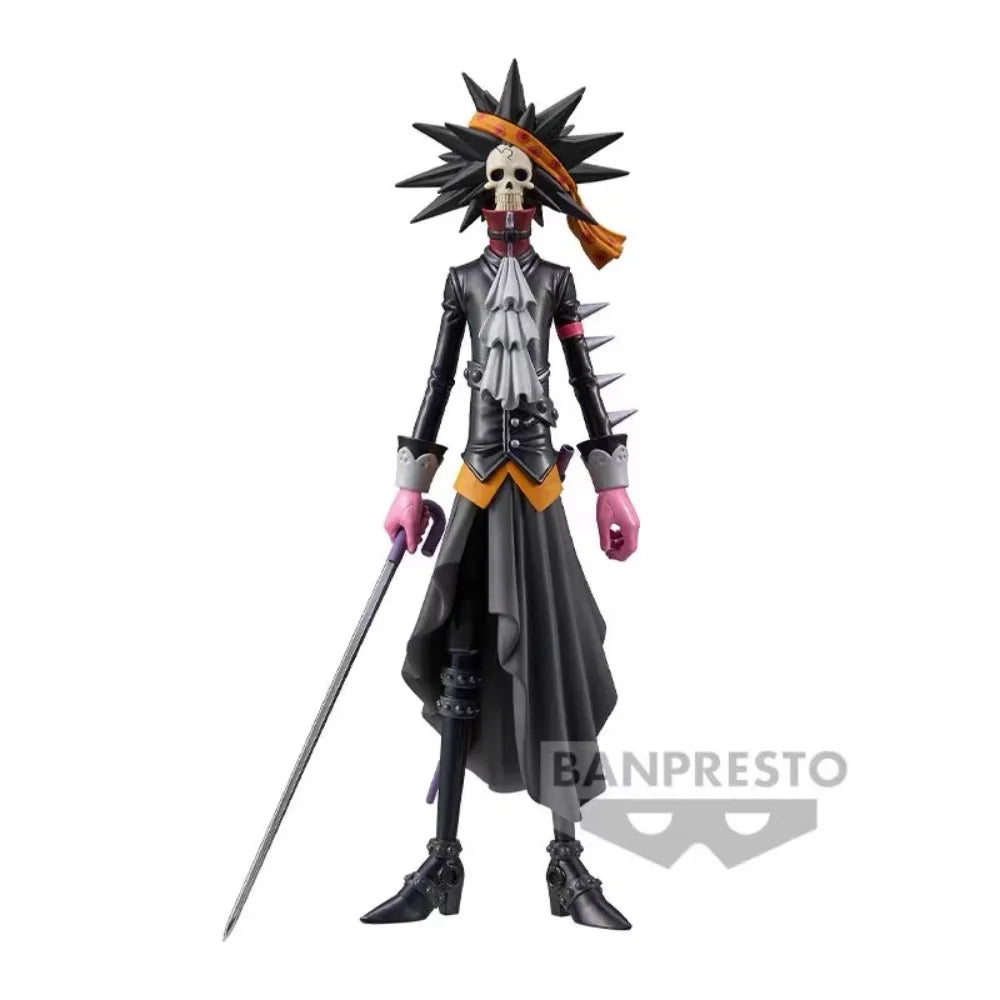 In Stock Original Bandai DXF THE GRANDLINE MEN FILM RED Brook Action Anime Model Collector Animation Figures Toys Gifts