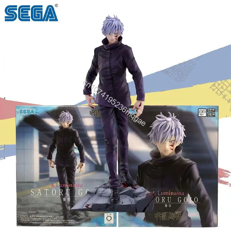 In stock Original jujutsukaisen Luminasta Gojo Satoru Anime Figure Model Toy Desktop ornaments Collections Christmas Gift