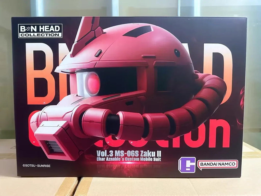 【In Stock】BANDAI Tides BN HEAD Collection VOL.3 Char's Zaku II Anime Model Trendy Toys Desktop Doll Collectibles gift