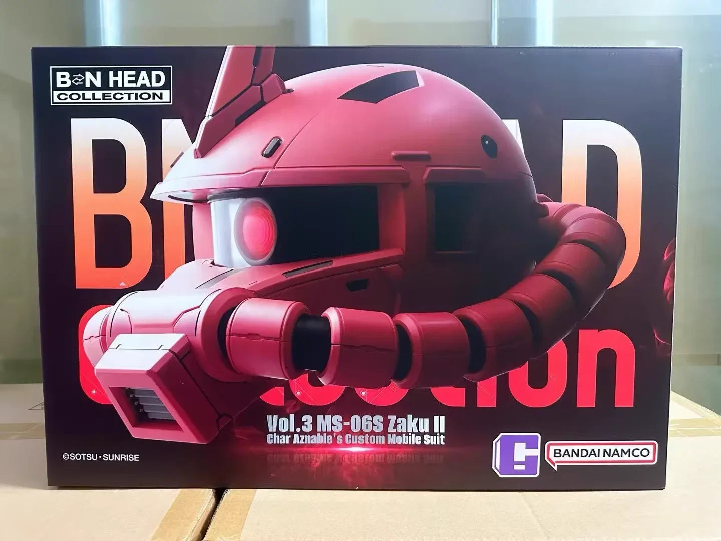 【In Stock】BANDAI Tides BN HEAD Collection VOL.3 Char's Zaku II Anime Model Trendy Toys Desktop Doll Collectibles gift