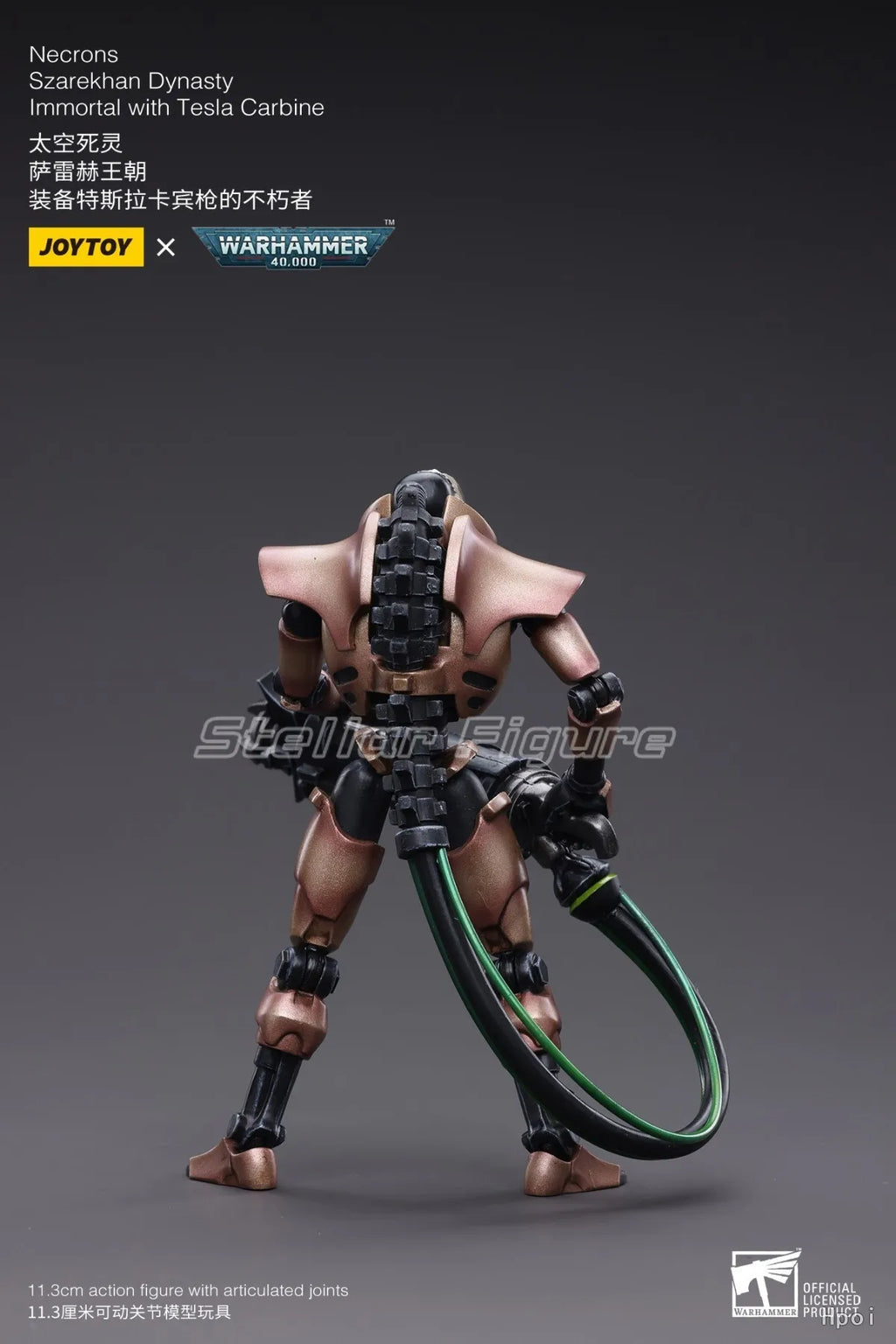 【SF】JOYTOY 1/18 Action Figure Necrons Szarekhan Dynasty Lmmortal with Tesla Carbine Model Toys Gifts Collection Ornaments