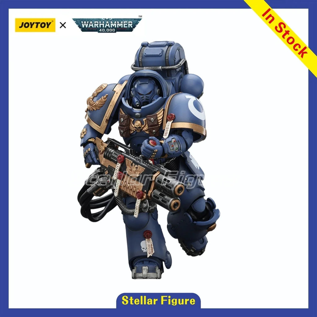 【SF】JOYTOY Warhammer 40K 1/18 Action Figure Ultramarines Heavy Artificer Armor with Relic Multi Melta Model Toys Gifts