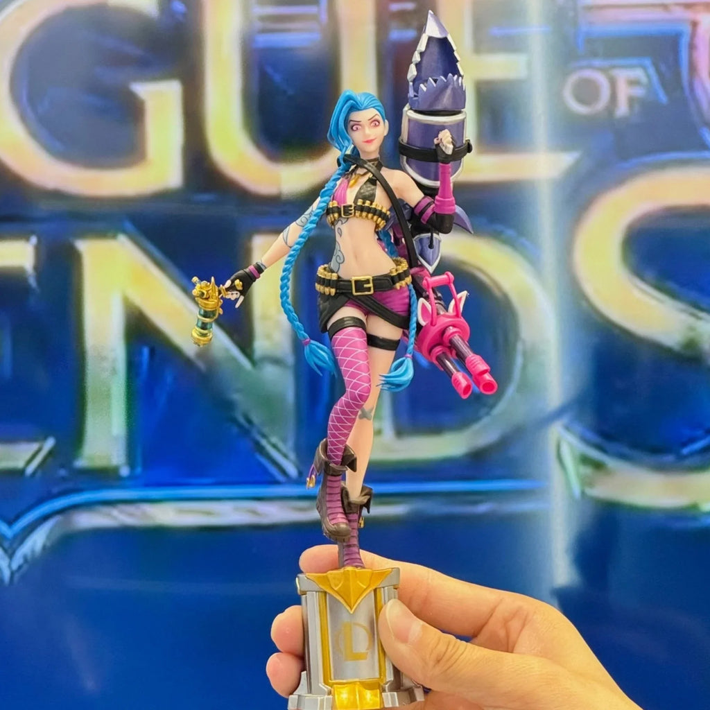 22cm League Of Legends Anime Figurine Luxanna Crownguard Lux Kaisa Jinx Action Figure Tiktok Hot Chrismas Gifts Cool