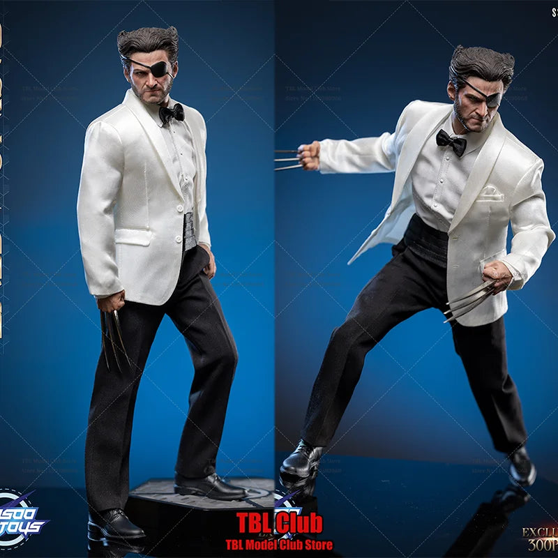Auf Lager Soosootoys SST-082 1/6 Skala Augenklappe Logan Weißer Anzug Spieler 12-Zoll Komplettset Actionfigur Männliche Soldatenspielzeuge