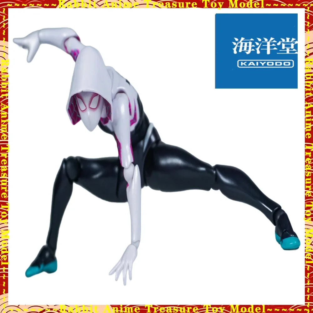 In Stock Original Genuine Kaiyodo Figure Amazing Yamaguchi 004 Spider-Gwen Marvel Articulated Collectible Toy Gift