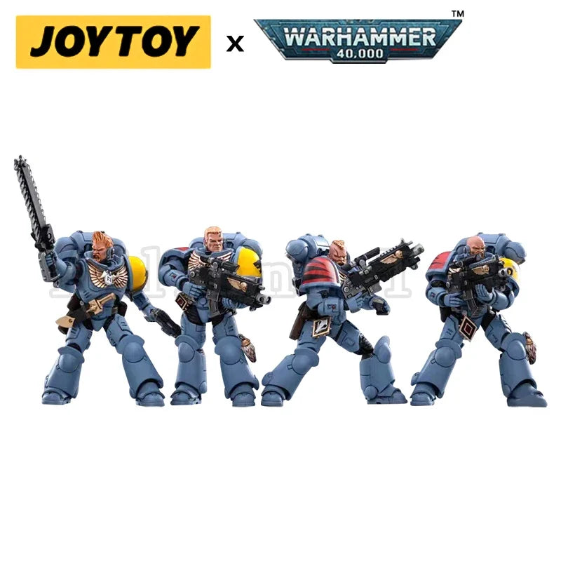 JOYTOY 1/18 Action Figure (4PCS/SET) 40K Space Wolves Battle Pack Hunter Pack Anime Collection Military Model