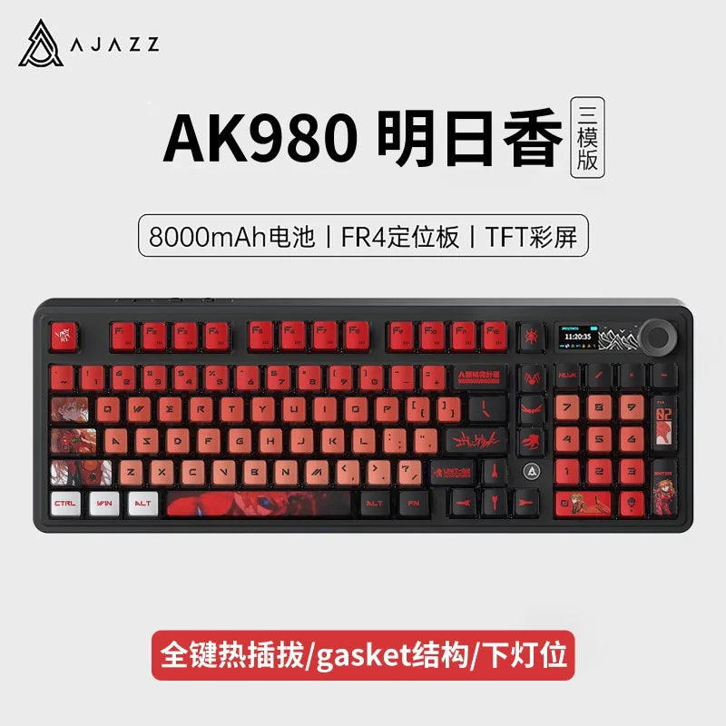 Neon Genesis Evangelion Peripheral Keyboard EVANGELION-01 Three-mode Eva Mechanical Keyboard 98-key RGB Gaming Competition