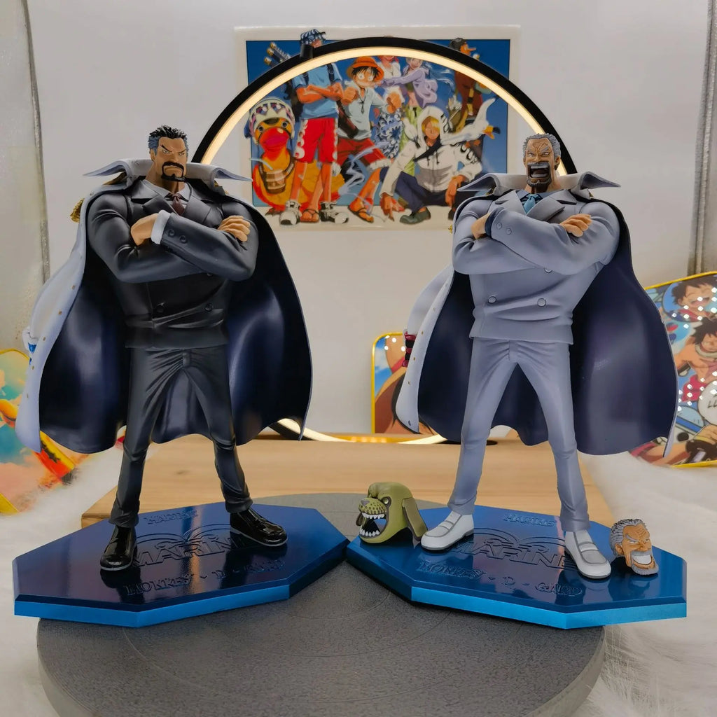 POP One Piece Figure Monkey.D.Garp 26CM Anime PVC Action Figure Toys 3 Heads Garp Statue Kapu Figure Collectible Model Doll Gift