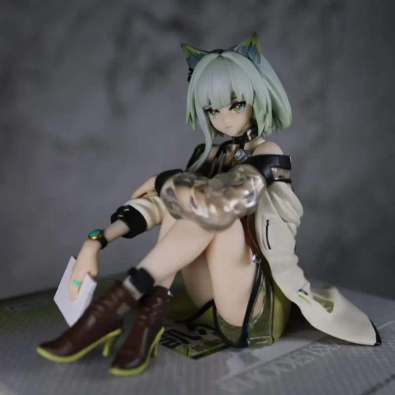FuRyu Arknights Kal'tsit Sitting Pose Mini Figure Collectible Toy Energy Link Noodle Press Handmade Model Game Action Figure