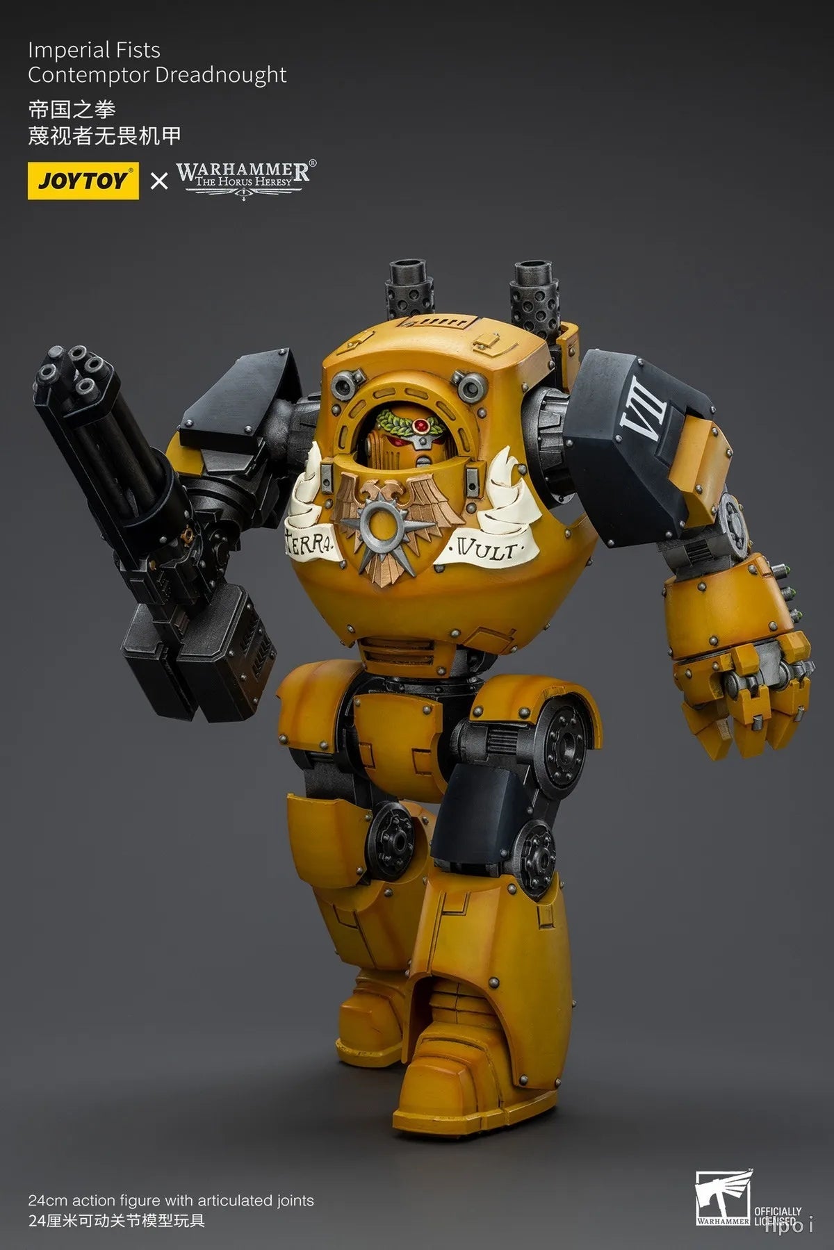 【Original】JOYTOY 1/18 Action Figure Warhammer 40K Imperial Fists Contemptor Dreadnought Model Toy Collection