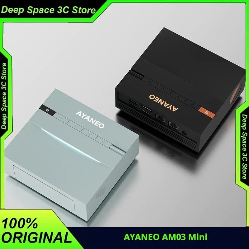In stock AYANEO AM03 Mini PC Intel i9 12900H Retro Style Office Gaming Desktop Computer with Front USB-C USB-A 3.5mm Ports