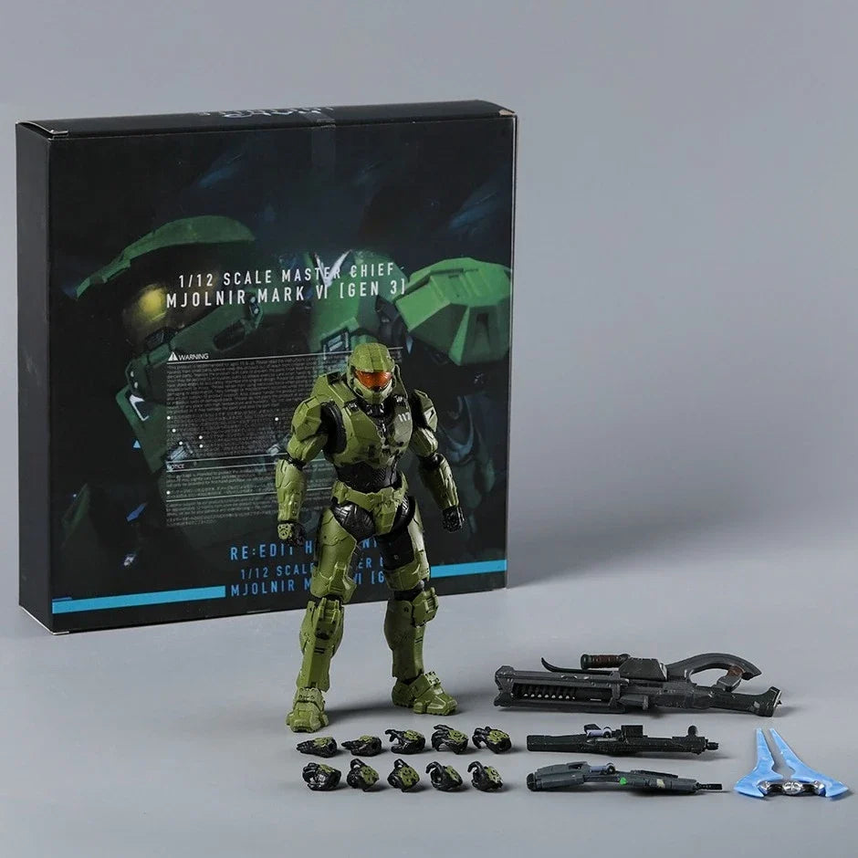 Infinite 1/12 Scale Master Chief Mjolnir MK VI (GEN 3) Action Figure Doll PVC Desktop Toy Model for Colletible