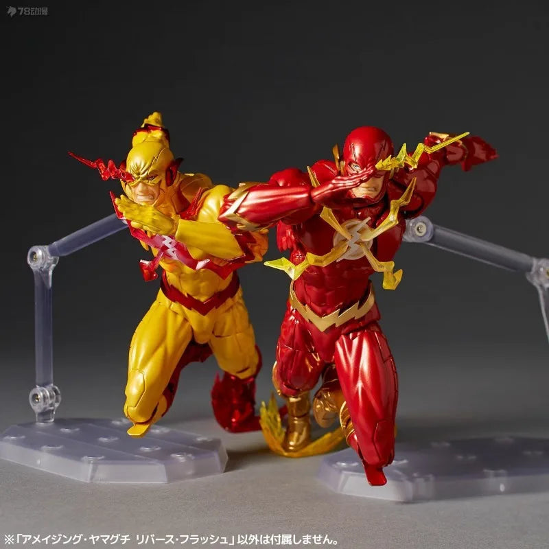 Kaiyodo Original AMAZING YAMAGUCHI Series Reverse Lightning\ The Flash  Action Figure Model Toys Movable Model Gifts for Boys