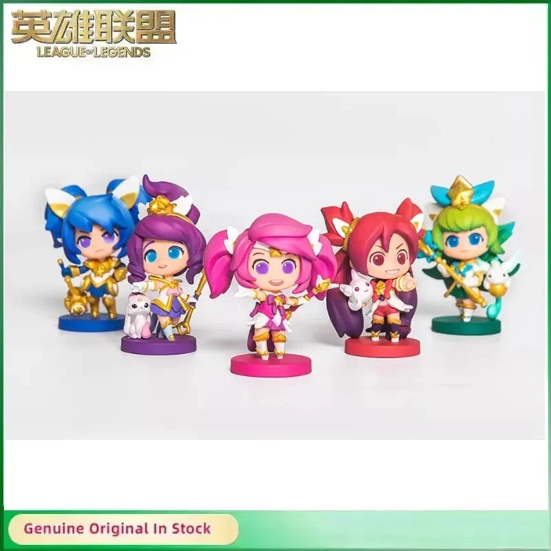 Original LOL League of Legends Lulu Jinx Poppy Janna Star Guardian Game Statues Action Figures Mini Model Toys Gift