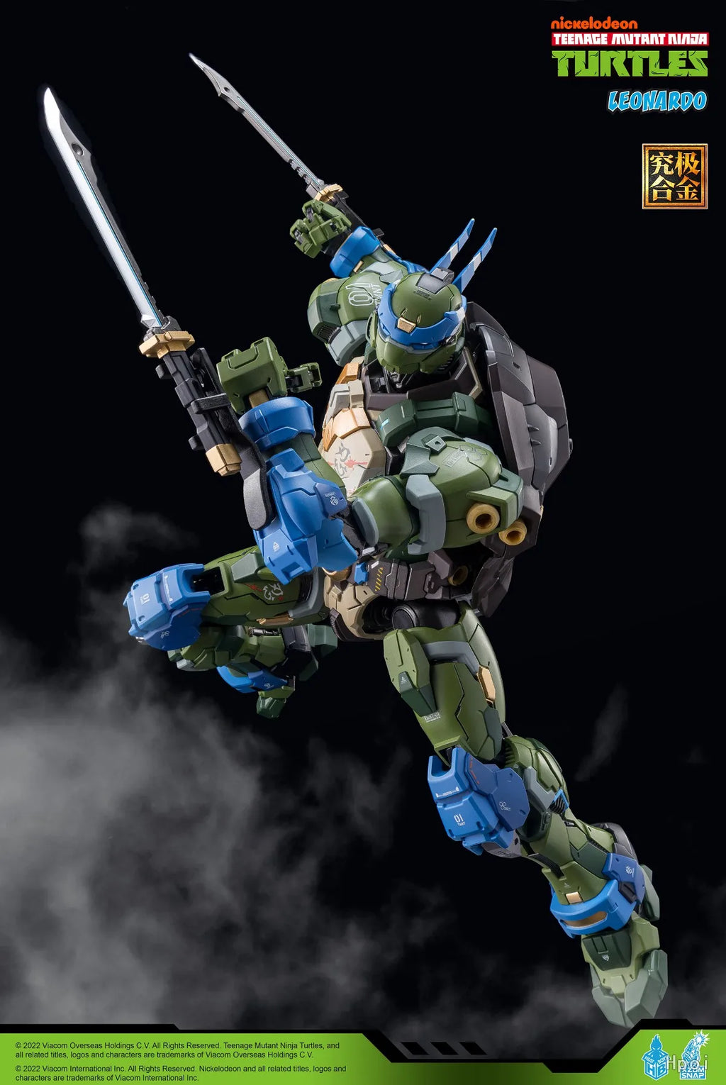 In StockOriginal HeatBoys Mecha Ninja Turtles Leonardo Da Vinci Alloy Mecha Finished Model Collection Gift