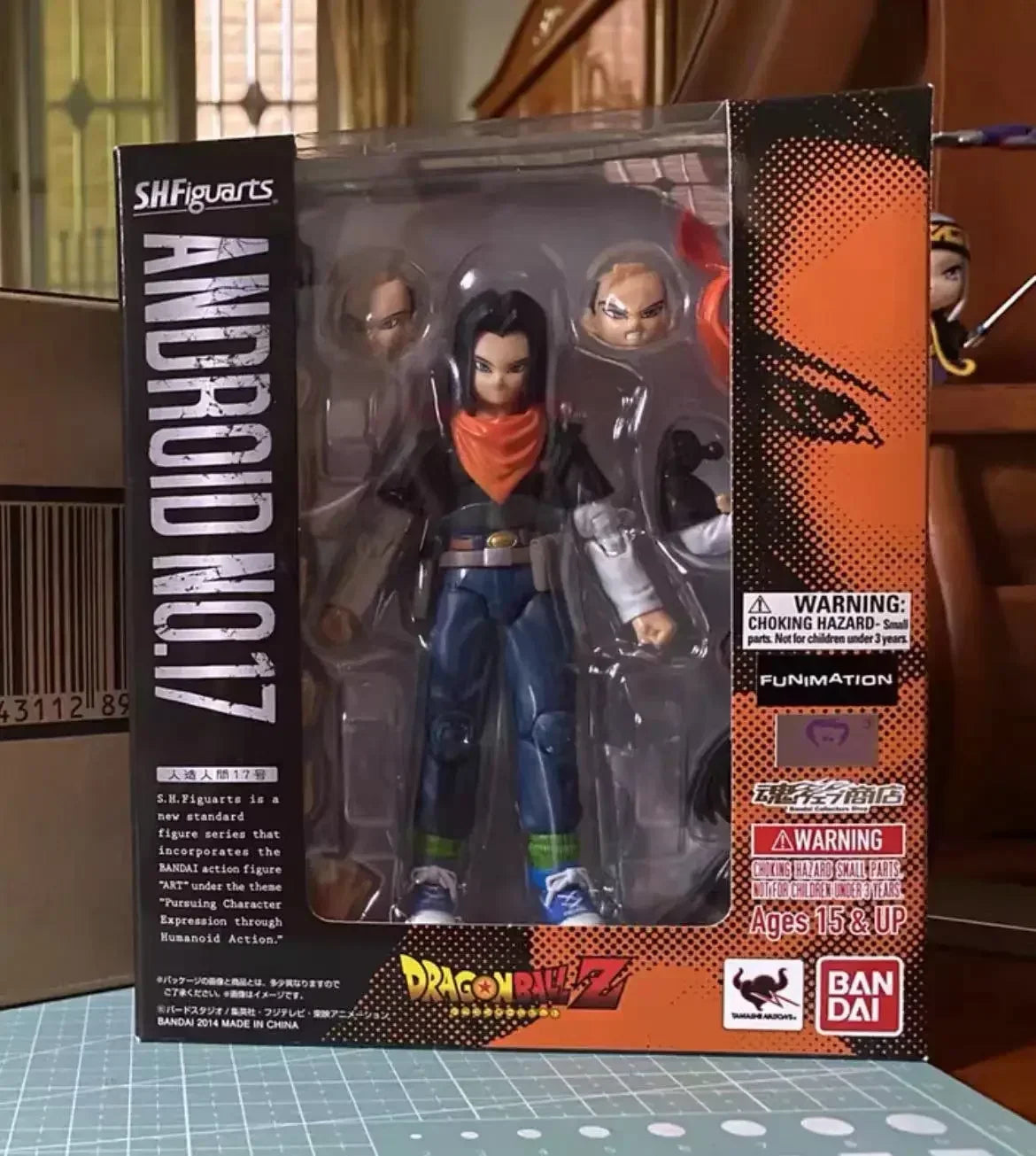 100% Original Bandai S.H. Figuarts SHF Dragon Ball Z Android 17 in Stock Anime Action Collection Figures Model Toys