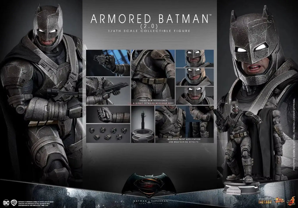 New In Stock Hottoys Ht 1/6 Bvs Armored Batman 2.0 Mms742 Mms743 Alloy Action Figure Kids Toy Birthday Gifts