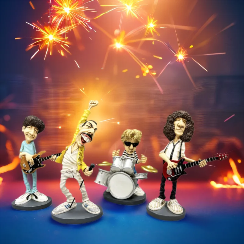 Classic Nostalgic Queen Figure Statue Resin  Music Figure Queen Series Home Collectable Figurine