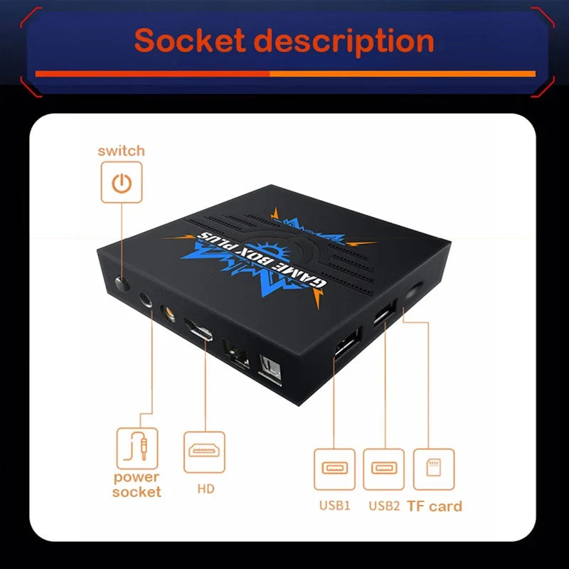 Coopreme X6 PLUS Video Game 64G 10000+Games HD Output Joystick Dual Controller Fighting Home Game Box PSP Arcade Game