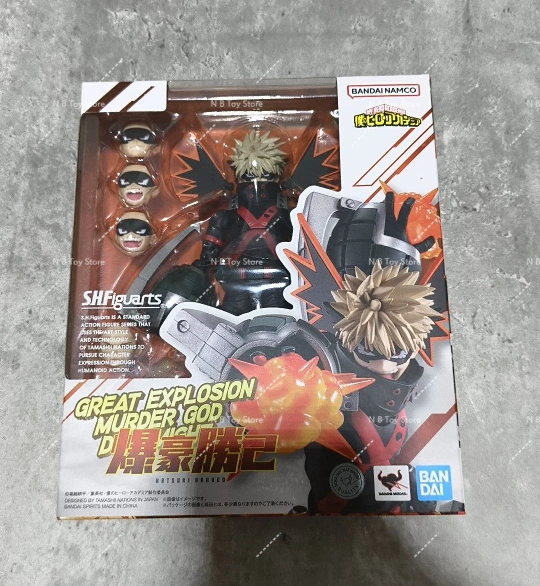 In Stock Bandai Original SHF My Hero Academia Shoto Todoroki Anime Action Figure Model Fighter Model Toy Gift for Kid