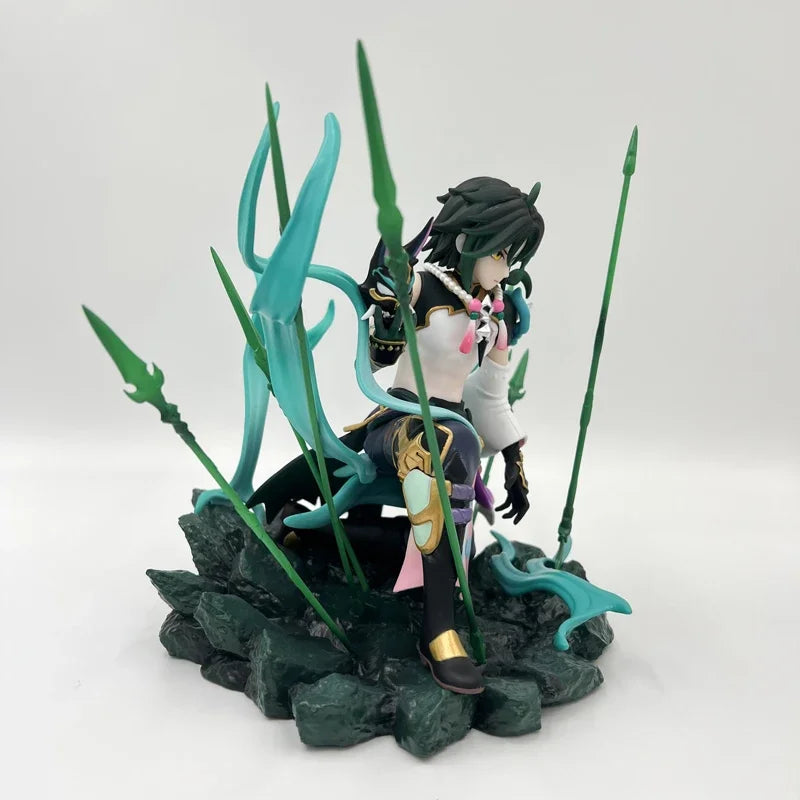 22cm Xiao Vigilant Yaksha Anime Figure Shenhe/Nahida Action Figure Mona/Ningguang/Klee Figurine Collectible Model Doll Toys Gift