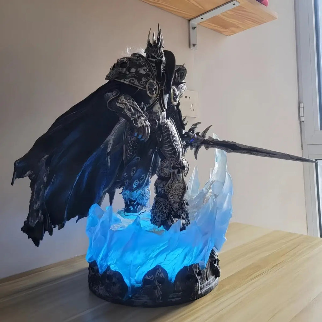 World Of Warcraft Figure Lich King Figures Arthas Menethil Figurine Pvc Gk Statue Model Doll Collection Room Decoration Toy Gift