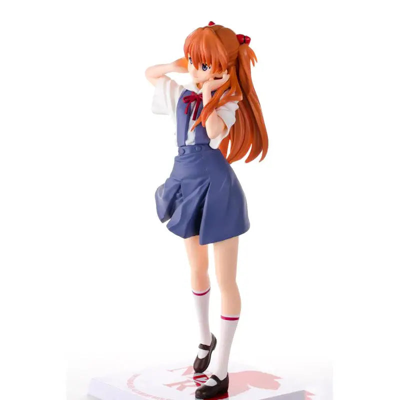 Genuine Original Sega Neon Genesis Evangelion Xstellar Soryu Asuka Langrey Uniform Ver Anime Figure Model Desktop Ornament Gift
